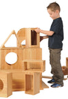 Giant Wooden Hollow Blocks - 52 Piece Set - Educational Equipment Supplies