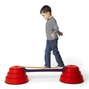 Gonge Build N’ Balance – Slack Line + 3 Red Balance Tops - Educational Equipment Supplies