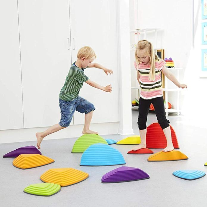 Gonge Balance Stepping River Stones - Pk 6 | Educational Equipment Supplies