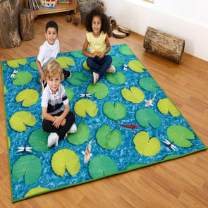 Grass & Lily Pad Double-Sided Carpet D200 x W200cm - Educational Equipment Supplies