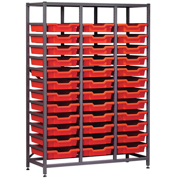 Gratnells Treble Column Static Metal Store With x 36 Shallow Trays - Educational Equipment Supplies
