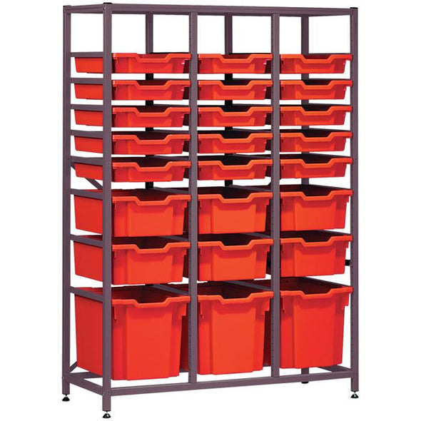 Gratnells Treble Column Static Metal Store With x 24 Assorted Trays - Educational Equipment Supplies