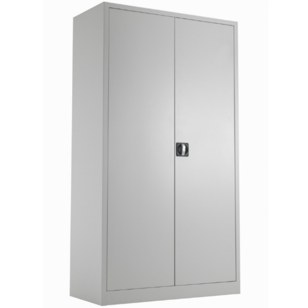Steel Double Door Cupboard - H1950mm - Grey
