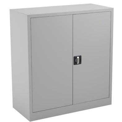 Steel Double Door Cupboard - H1000mm - White Steel Cupboards | Cupboards | www.ee-supplies.co.uk