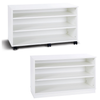 White Small Premium Bookcase With 2 Adjustable Shelves H617mm Grey & White 3 shelf Storage Unit  | Library units Shelves | www.ee-supplies.co.uk