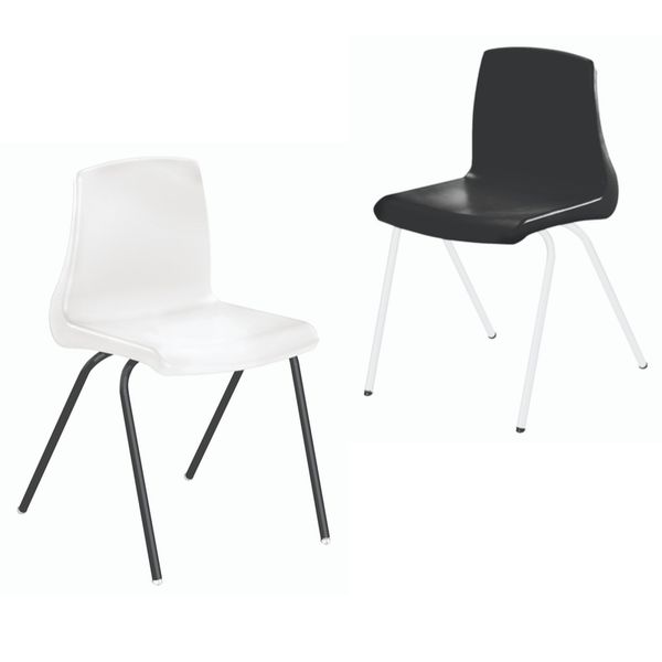 NP Poly Classroom Chair - Balck & White