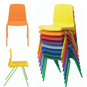 NP Poly Classroom Chair Colour Frames - Educational Equipment Supplies