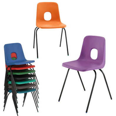 Hille Series E Classic Poly Stacking School Chair Educational Equipment Supplies