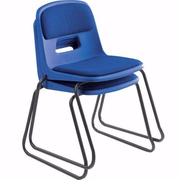 Remploy Reinspire Gh20 Classroom Skid Base Poly Chair + Seat Pads - Educational Equipment Supplies