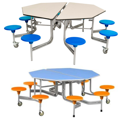 Sico Graduate Mobile Folding Octagonal Table Seating Unit - 8 Stools Sico Graduate Mobile Folding Octagonal Table Seating Unit - 8 Stools | ee-supp;ies.co.uk