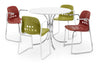 Hille Apero Poly Modern Chair - Skid Base Chrome Frame + Arms - Educational Equipment Supplies