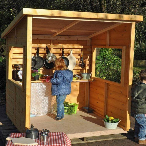 Wooden Outdoor Home Corner Shelter - Educational Equipment Supplies
