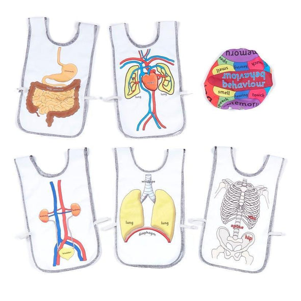 How The Body Works Tabards X 6 - Educational Equipment Supplies