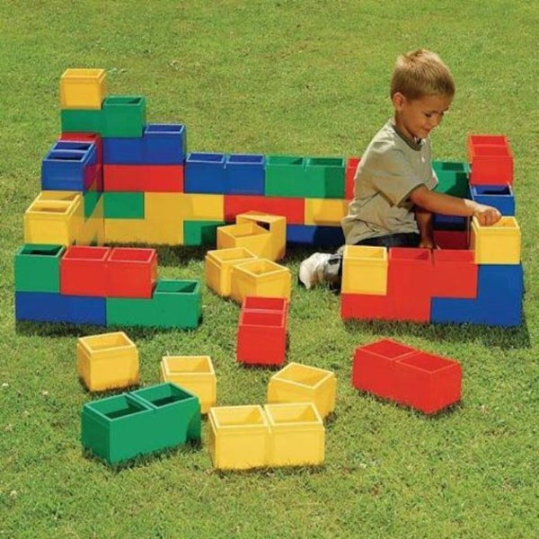 Plasbrics - Plastic Construction Bricks x 55 Multicolour