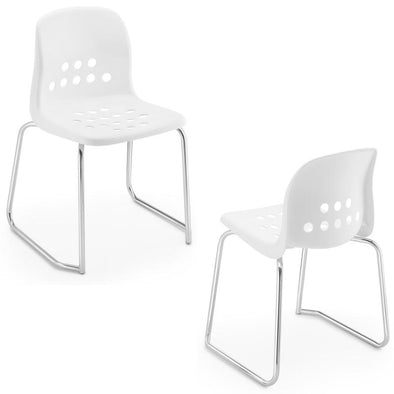 Hille Apero Poly Modern Chair - Chrome Skid Base Frame - Educational Equipment Supplies