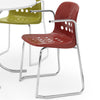 Hille Apero Poly Modern Chair - Skid Base Chrome Frame + Arms - Educational Equipment Supplies