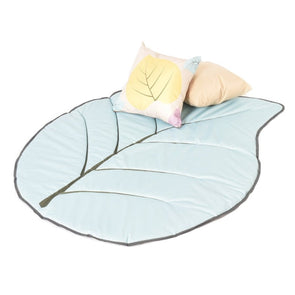 Indoor/Outdoor Pale Blue Leaf & Cushion Indoor/Outdoor Pale Blue Leaf & Cushion | Soft  Floor Cushions | www.ee-supplies.co.uk