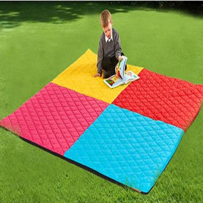 Indoor/Outdoor Quilted Large Harlequin Square Mat - 2m x 2m - Educational Equipment Supplies