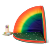 Indoor/Outdoor Rainbow and Daisy Print Folding Mat - Educational Equipment Supplies