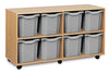 Jumbo 8 Tray Mobile Storage Unit W135 x D45 x H73cm Jumbo Tray Storage | School Tray Storage | www.ee-supplies.co.uk