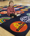 KinderColour™ Positivity Wellbeing Placement Carpet 3000 x 3000mm - Educational Equipment Supplies