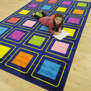 KinderColour™ Squares Placement Carpet W3000 x L2000mm KinderColour™ Squares Placement Carpet 3 x 2m | Floor play Carpets & Rugs | www.ee-supplies.co.uk
