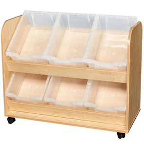 KubbyClass 2 Tier Easy Access Tray Trolley - Educational Equipment Supplies