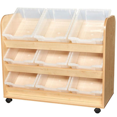 KubbyClass 3 Tier Easy Access Tray Trolley - Educational Equipment Supplies