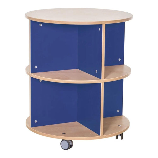 Kubbyclass Mobile Wooden Book Carousel - 2 Tier