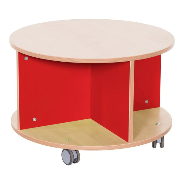 Kubbyclass Mobile Wooden Book Carousel - 1 Tier