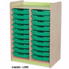 Kubbyclass Double Column Tray Storage Units- 12 Shallow Trays - Educational Equipment Supplies