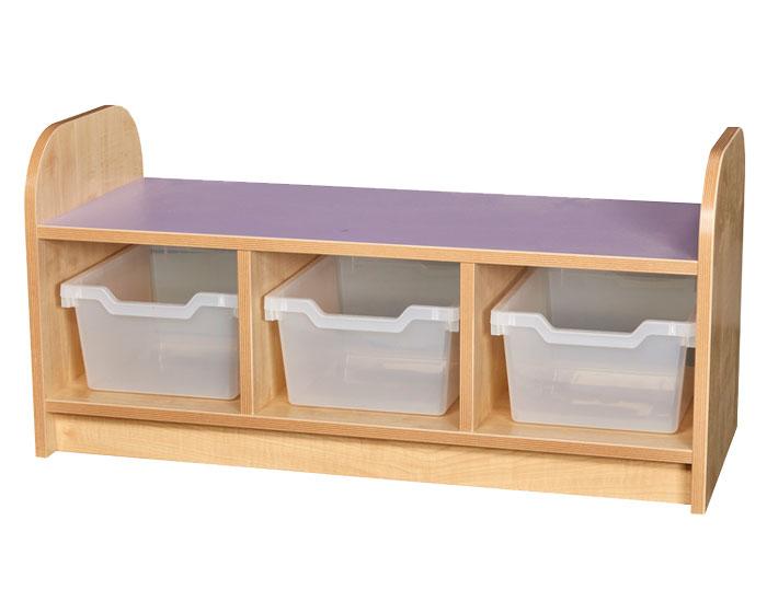KubbyClass Low Level Bench Cube Unit - Closed Back + Trays ...