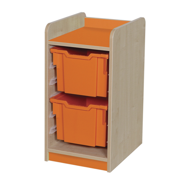 Kubbyclass Single Bay Tray Storage Units- 2 Deep Trays - Educational Equipment Supplies