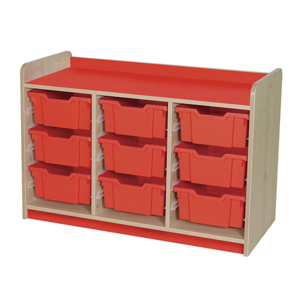 Kubbyclass Triple Column Tray Storage Units -9 Deep Trays - Educational Equipment Supplies