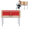 KubbyClass Square Double Study Carrel - Educational Equipment Supplies