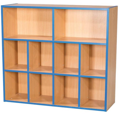 KubbyKurve Three Tier 2 + 4 + 4 Library Shelf Unit 1040mm High 1000mm Wide - Educational Equipment Supplies