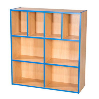 KubbyKurve Three Tier 4 + 2 + 2 Library Shelf Unit 1040mm High 1000mm Wide - Educational Equipment Supplies