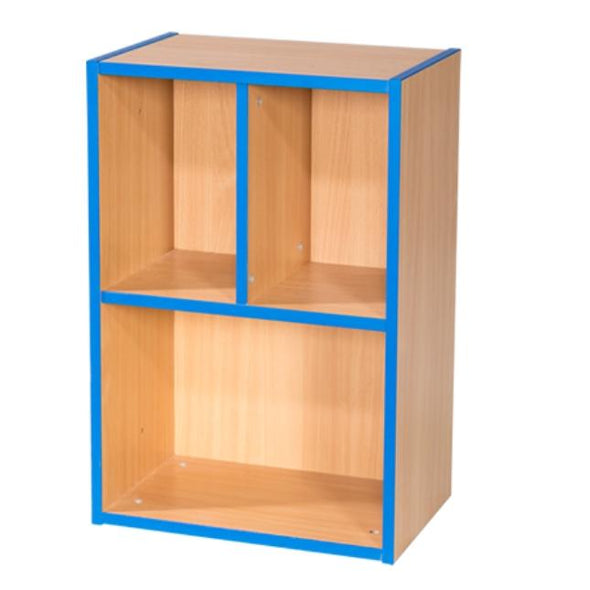 KubbyKurve Two Tier 2 + 1 Library Shelf Unit 700mm High 500mm Wide - Educational Equipment Supplies