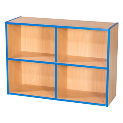 KubbyKurve Two Tier 2 + 2 Library Shelf Unit 700mm High 1000mm Wide - Educational Equipment Supplies