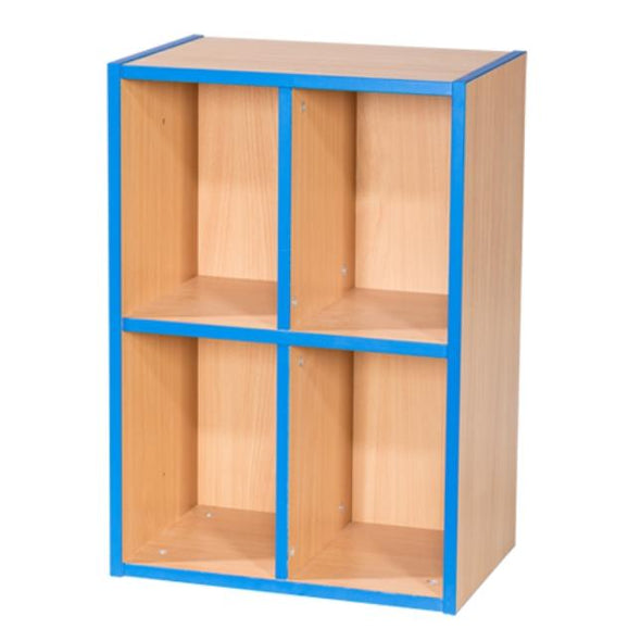 KubbyKurve Two Tier 2 + 2 Library Shelf Unit 700mm High 500mm Wide - Educational Equipment Supplies