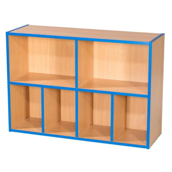 KubbyKurve Two Tier 2 + 4 Library Shelf Unit 700mm High 1000mm Wide - Educational Equipment Supplies