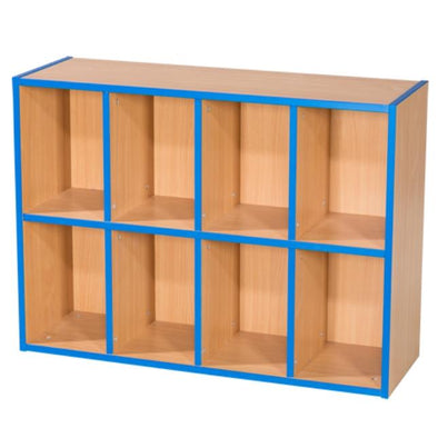KubbyKurve Two Tier 4 + 4 Library Shelf Unit 700mm High 1000mm Wide - Educational Equipment Supplies