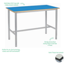 Craft / Lab Tables - Laminated Top - Bull Nose Edge - 45mm Round Steel Tube Frame - Educational Equipment Supplies