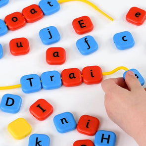 Lacing Letter Beads - Educational Equipment Supplies