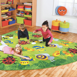 Large Back to Nature™ Bug Corner Placement Carpet 3000 x 3000mm - Educational Equipment Supplies