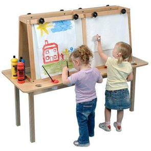 Large Four Person Beech Easel - Educational Equipment Supplies