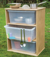 Leave Me Outdoors - Large Outdoor Storage + 3 Clear Trays - Educational Equipment Supplies