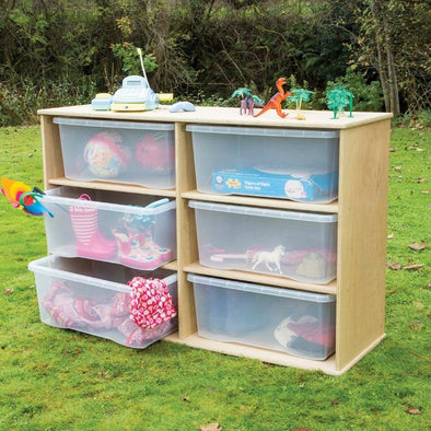 Leave Me Outdoors - Large Outdoor Storage + 6 Clear Trays - Educational Equipment Supplies
