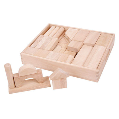 Large Wooden Building Blocks x 52 - Educational Equipment Supplies