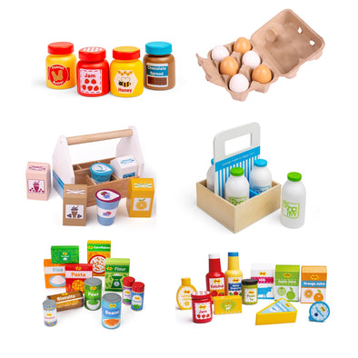 Large Wooden Roleplay Food Sets Educational Equipment Supplies